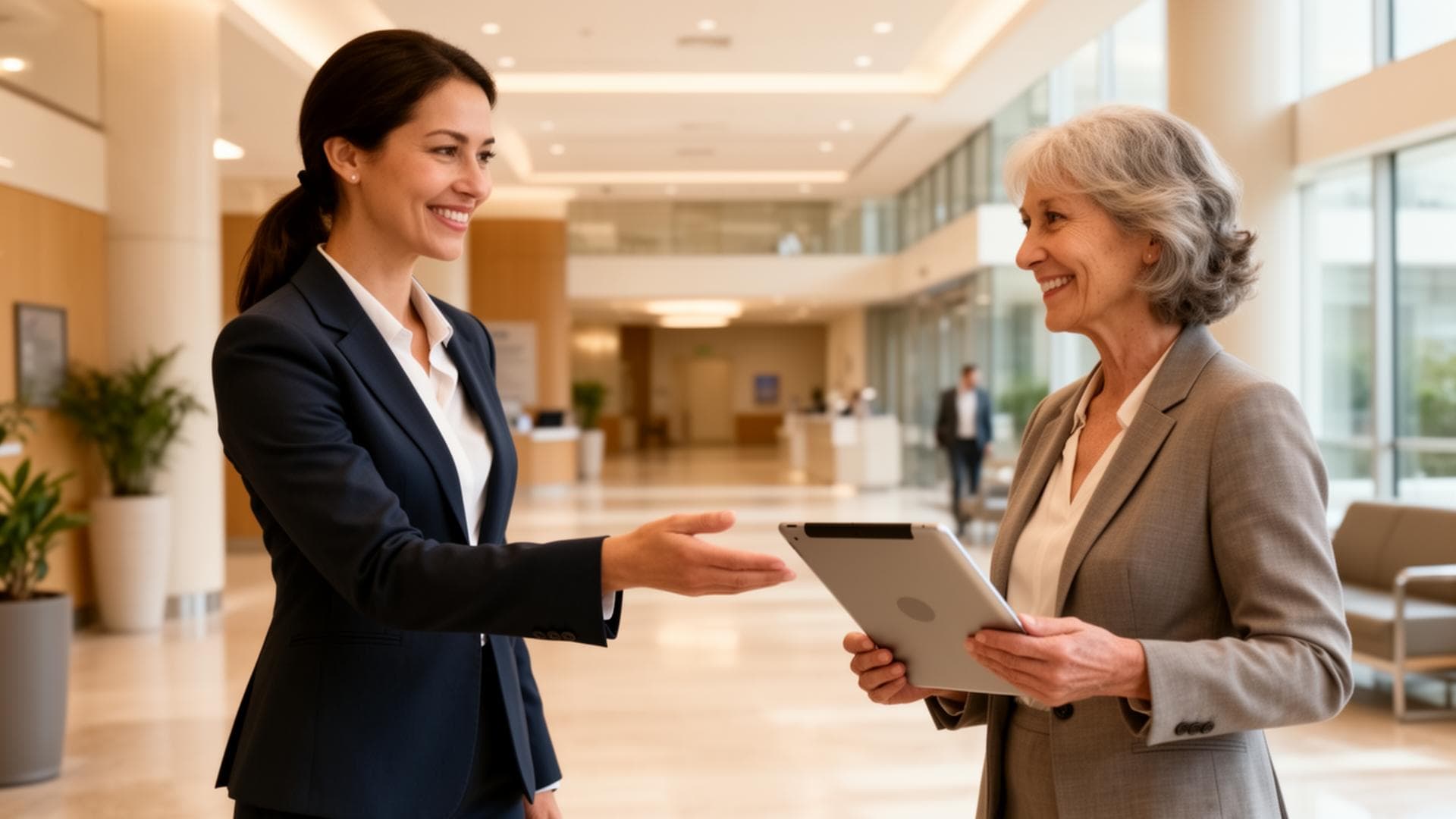 Bilingual MedToChina concierge welcoming an international patient