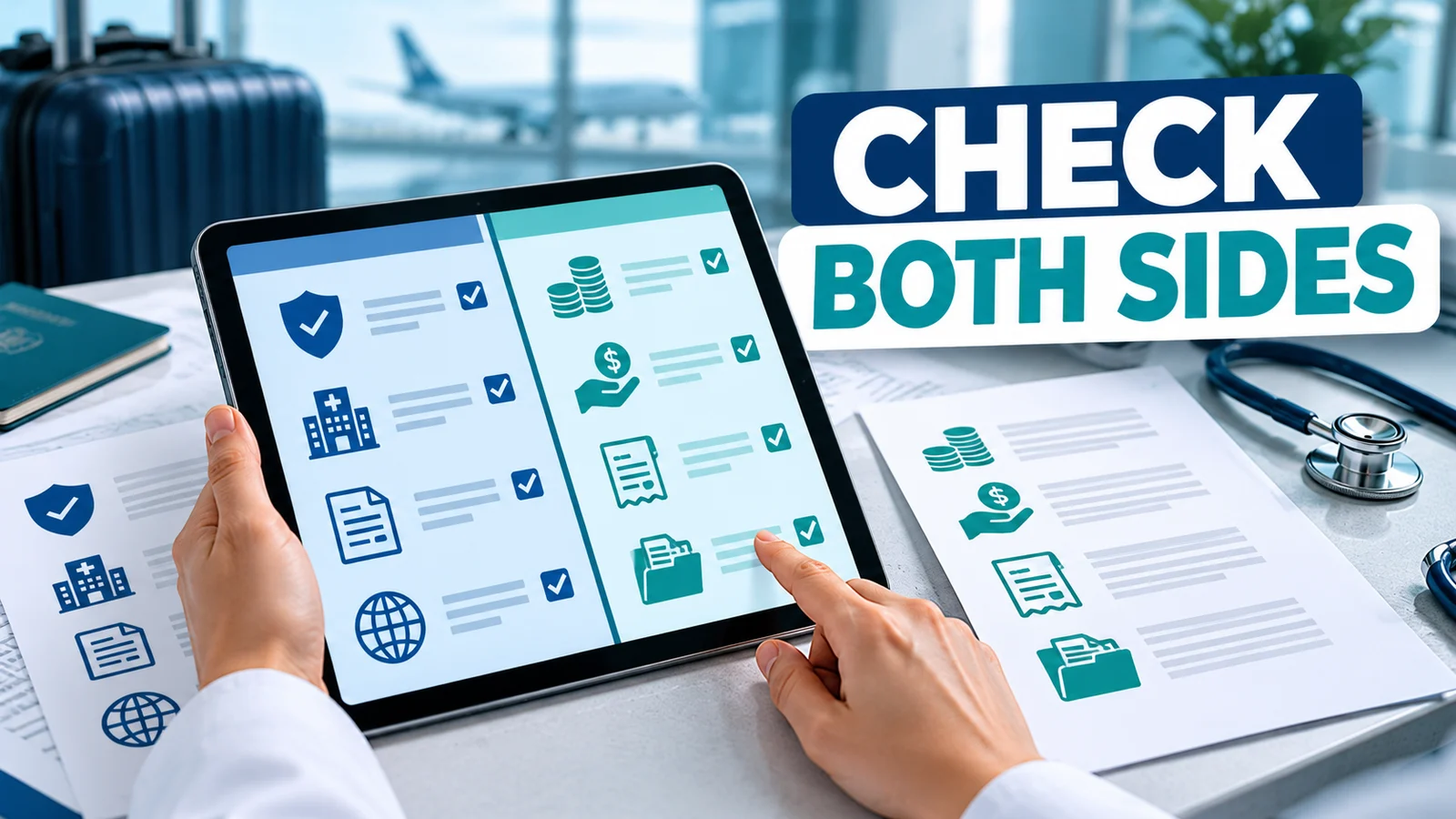 A checklist shows that both the insurer and hospital need confirmation.